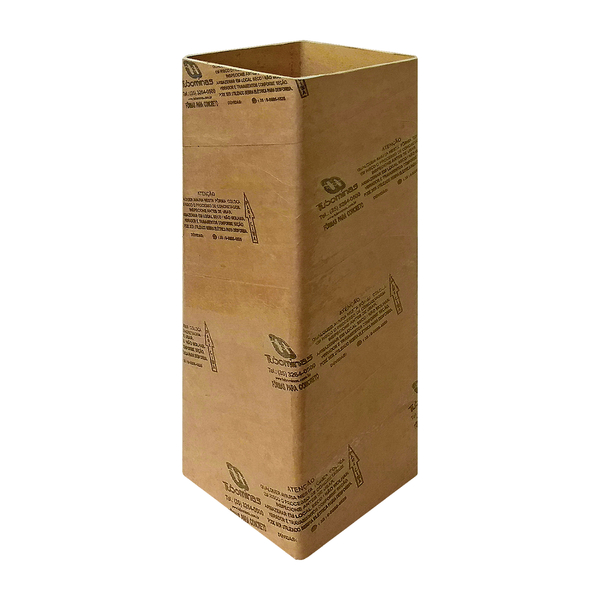 Fôrma de Papelão Quadrada 200x200mmx3m Tubominas