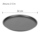 Forma De Pizza Assadeira Antiaderente Bandeja Resistente32cm