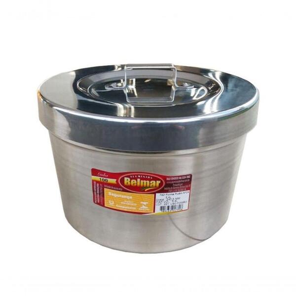 Forma De Pudim Banho Maria Com Tampa Grande 20cm 2,9l Belmar | Black ...