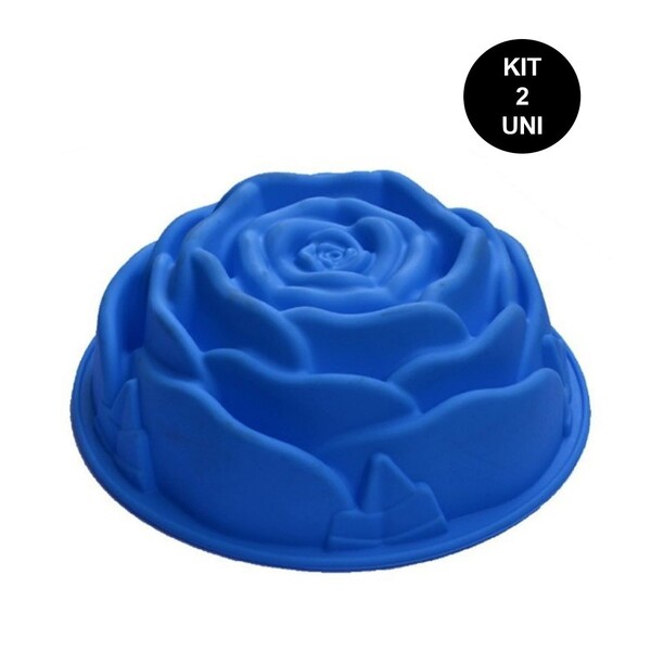 Forma De Silicone Flor Rosa Bolo Tortas Doce Sobremesa Antiad