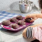 Forma De Silicone Para Muffin 6 Cavidades Moda Do Chef