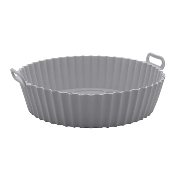 Forma De Silicone Redonda P/ Air Fryer Praticidade Na Cozinha