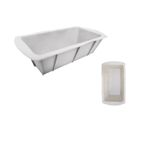 Forma De Silicone Retangular Pão Bolo Cinza Claro