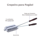 Forma Duplo De Crepe Suíço De Fogão Cabo Madeira Anodilar