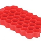 Forma Gelo Silicone Colmeia Vermelho.