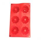 Forma Mini Bolo Espiral Silicone Cr 6 Cavidades Kit C/ 4