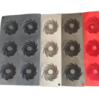 Forma Mini Bolo Espiral Silicone Cr 6 Cavidades Kit C/ 4