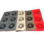 Forma Mini Bolo Espiral Silicone Cr 6 Cavidades Kit C/ 4