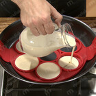 Forma Molde com 7 Furos para Panquecas e Ovos em Silicone Ver