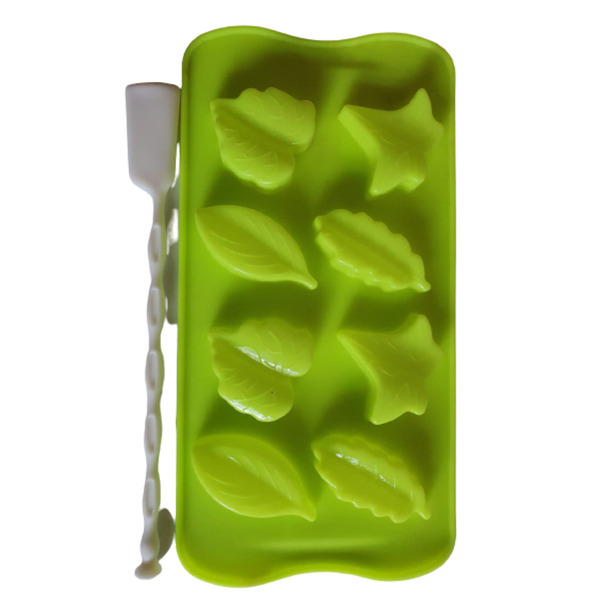 Forma Molde De Silicone 8 Folhas Para Chocolate Gelo Em 3d