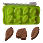 Forma Molde De Silicone 8 Folhas Para Chocolate Gelo Em 3d
