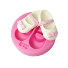 Forma Molde De Silicone Lacinho E Sapatinho De Bebe Chá De Be
