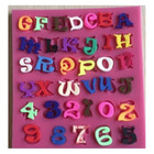 Forma Molde De Silicone Letras E Números Pasta Americana Bisc