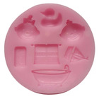 Forma Molde De Silicone Miniatura Cha De Bebe Banho