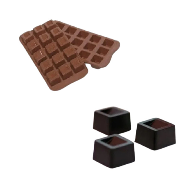 Forma Molde De Silicone Para Chocolate Doces Gelo Etc Barrinh