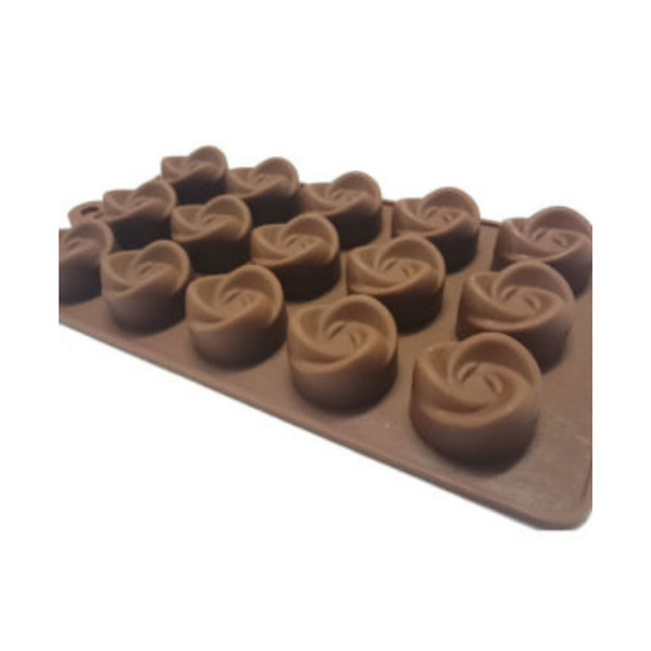 Forma Molde De Silicone Para Chocolate Doces Gelo Etc Rosas R