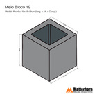 Forma Molde Meio Bloco De Concreto 19x19x19 Matterhorn