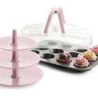 Forma Muffin 12 Unidades Com Tampa E Suporte Ibili