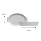 Forma Oval M De Porcelana Branco Assar E Servir Germer