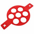 Forma Panqueca Silicone Para 7 Panquecas - Vermelha