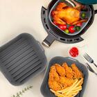 Forma Para Air Fryer De Silicone Quadrada Cinza 20x7cm - Lyor