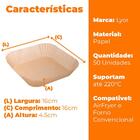 Forma Para Airfryer De Papel Descartável 50 Folhas Quadradas