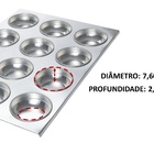 Forma Para Assar Pão De Queijo E Cupcakes 12 Un. Anodilar