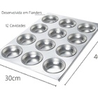 Forma Para Assar Pão De Queijo E Cupcakes 12 Un. Anodilar