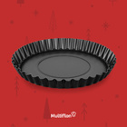 Forma Para Bolo Canelada Em Alumínio Multiflon 26cm Preta