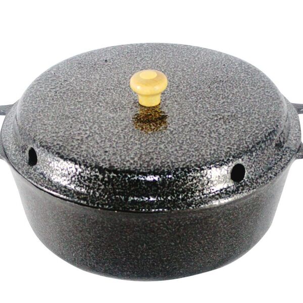 Forma Para Bolo Craqueada Com Cone Alumínio Fundido Preta 24cm