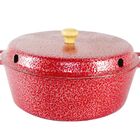 Forma Para Bolo Craqueada Com Cone Alumínio Fundido Vermelha