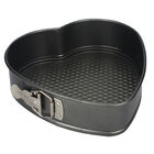 Forma Para Bolo Fundo Removível Formato Coração Em Aço Carbon