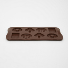 Forma para chocolate biscoito Silikomart de silicone 8 cavida