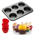 Forma Para Cupcake C/ Forminhas De Silicone C/ 6 Cavidades