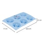 Forma Para Mini Bolinho 6 Cupcakes Em Silicone Antiaderente -