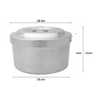 Forma Para Pudim Com Tampa Clássica Alumínio Pudinzeira 18cm