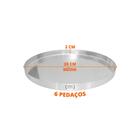 Forma Pizza Média Alumínio 30cm Diâmetro 30x2 Para 6 Pedaços