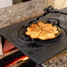 Forma Pra Fazer Waffle Alça Ferro Fundido Fogão A Lenha 24cm