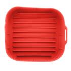 Forma Quadrada Em Silicone Para Air Fryer Lyor 20x7cm Vermelha