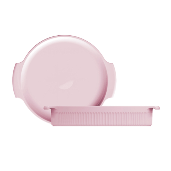 Forma Redonda 21 Cm Porcelana 1 Litro Rosa Fractal Germer