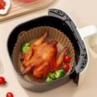 Forma Reutilizável De Silicone Marrom Para Airfryer 16cm