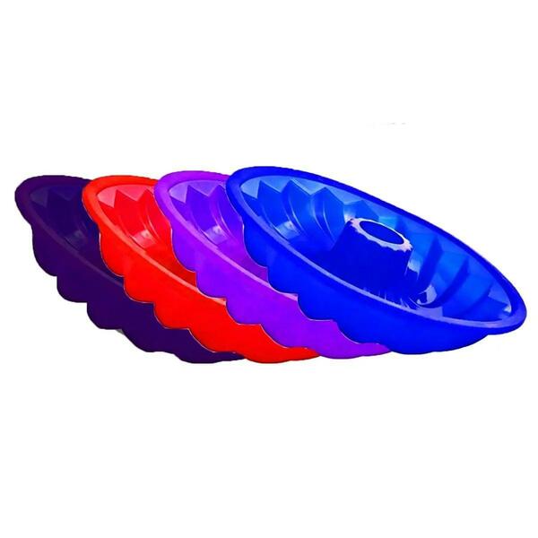 Forma Silicone Bolo/pudim Furada Funda Kehome