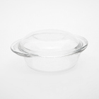 Forma Vidro Redonda Com Tampa Le Chef 2,3l Marinex