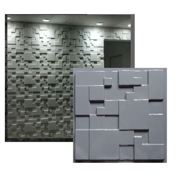 Formas 3d Molde P/ Gesso Cimento Plástico Abs Mosaico Cód 30