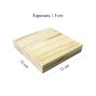 Formas Quadradas De  Madeira Em Pinus  Tamanho 12x12x15mm Qua