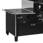 Forno A Lenha 1-30 Fogão Acoplado 2b E Caixa De Lenha Preto