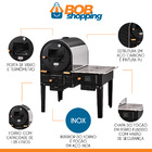 Forno A Lenha Médio 138 Litros Com Fogão Lado Direito Termôme
