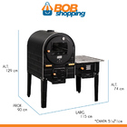Forno A Lenha Médio 138 Litros Com Fogão Lado Direito Termôme