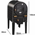 Forno A Lenha Médio Hidro 138 Litros Inox Interno Preto Fhimfi