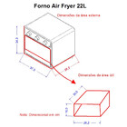Forno Air Fryer 22l Fogatti - Multifunções